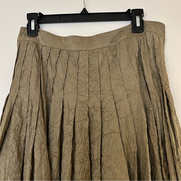 Charles Nolan Pleated Silk Midi Skirt - Picture 2 of 9